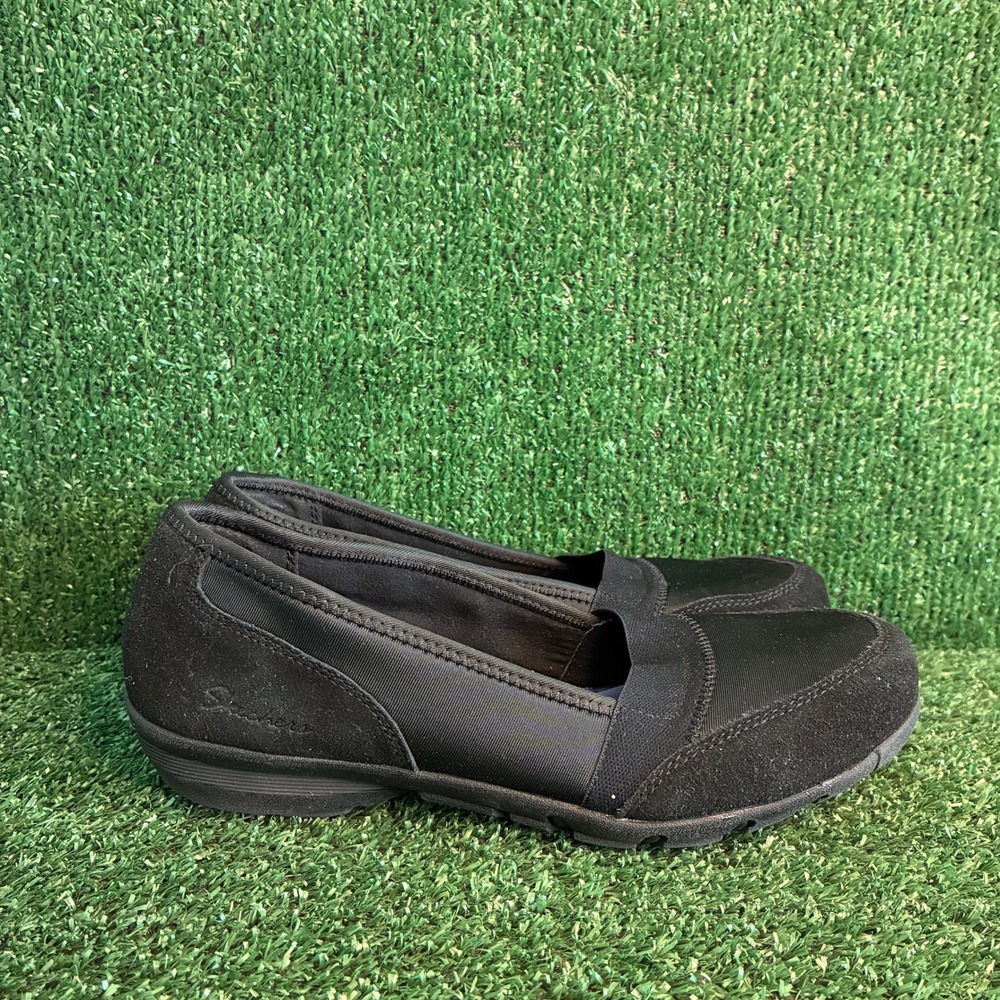 Skechers Relaxed Fit Memory Foam 48988 Slip On Comfort Loafers Black Womens 8.5